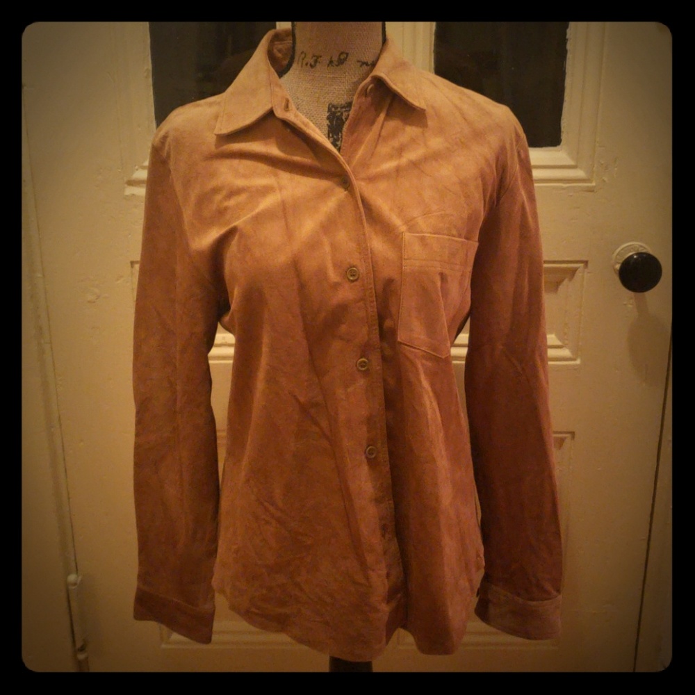 Ann Taylor suede shirt.